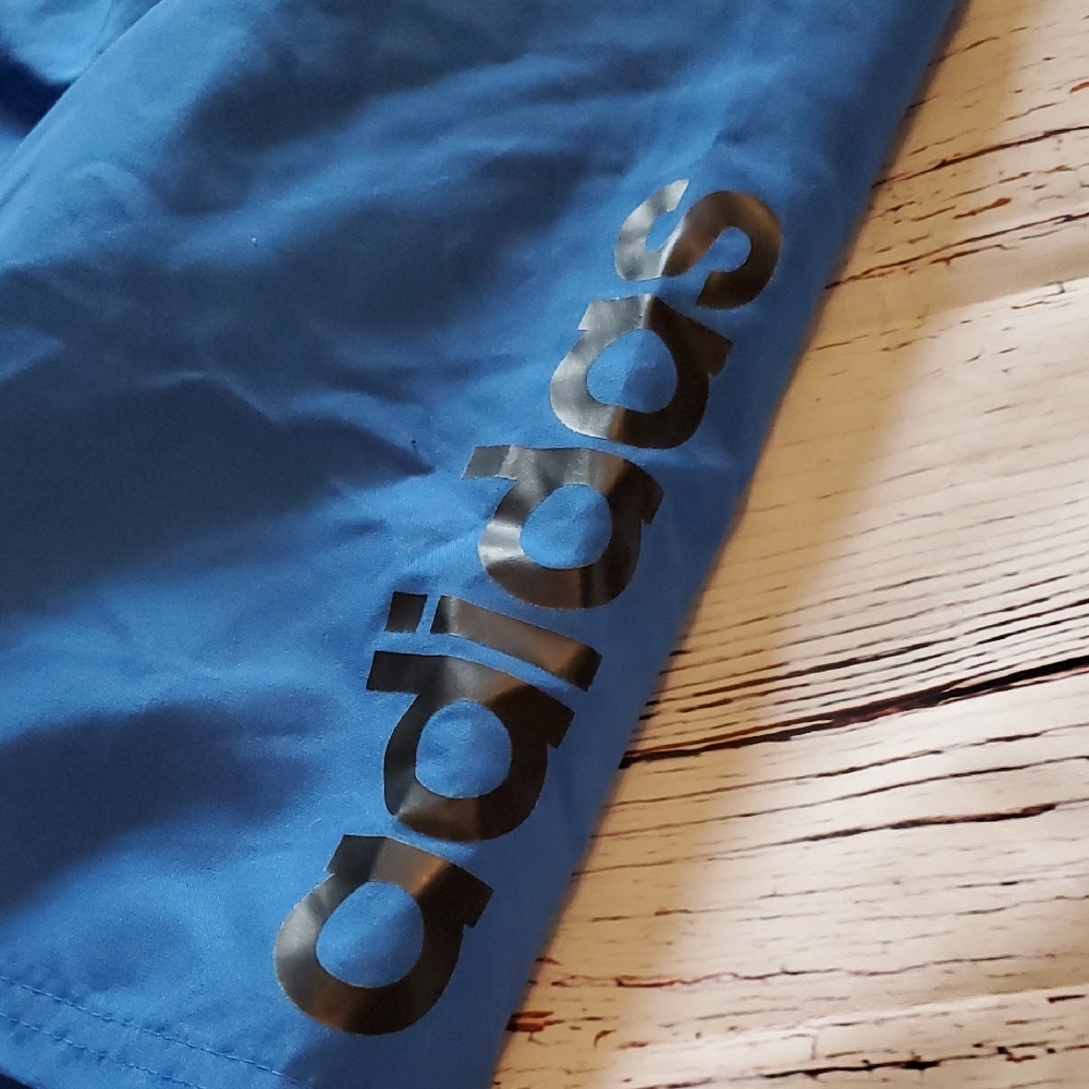 Adidas Kids Blue Swim Trunks - Picture 7 of 9